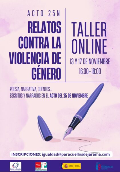 Cartel Taller Relatos por el 25N