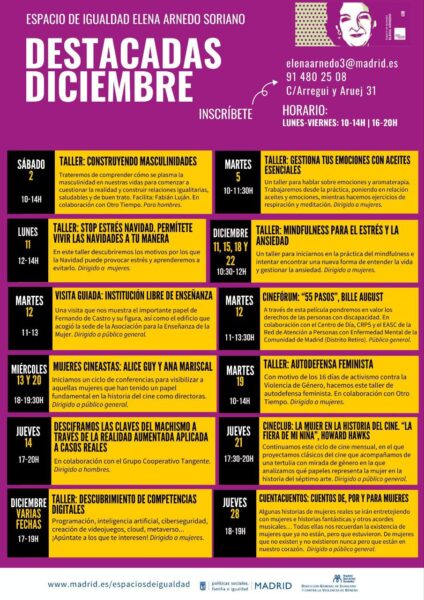Programación Diciembre Espacio de Igualdad Elena Arnedo 1 photo 2023 12 15 18.04.49