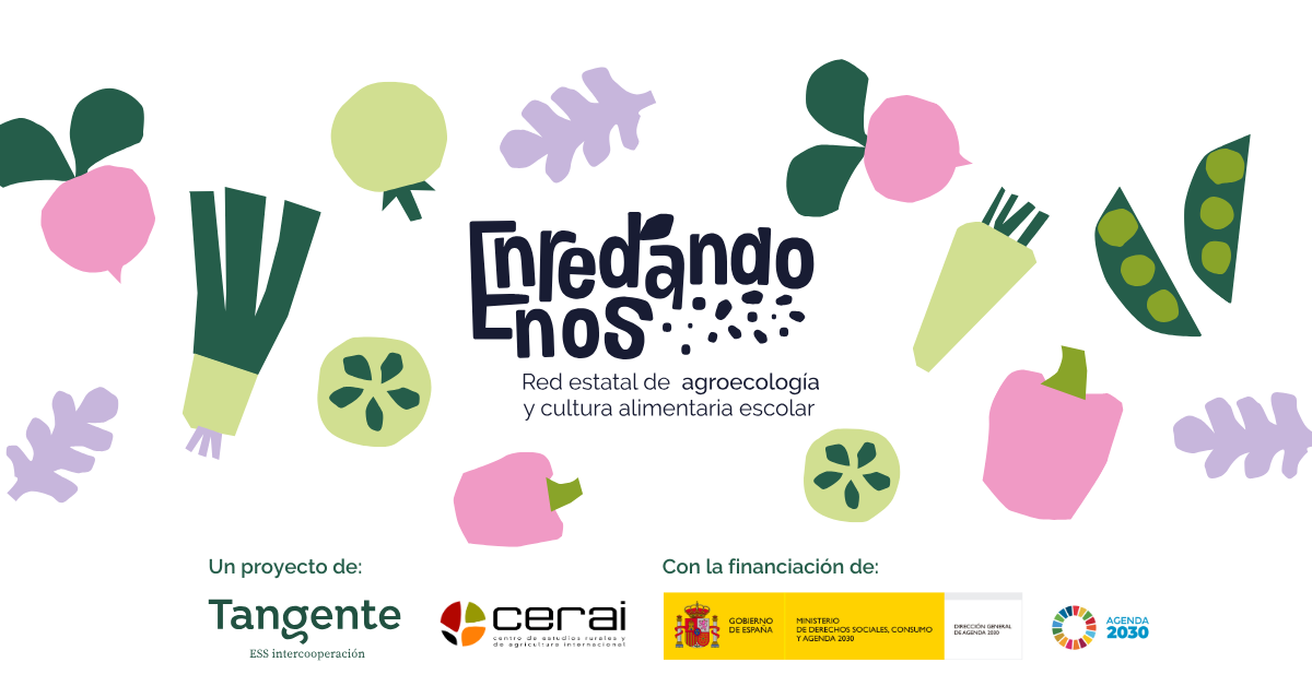 Lanzamos "Enredándonos": una red estatal para fortalecer la agroecología y la cultura alimentaria en las escuelas 1 Banner Enredandonos con Tagline y logos